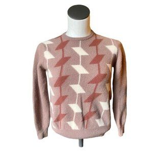 Vintage Wool Argyle Diamond Knit Sweater Super Soft 1960’s 1970’s Brown